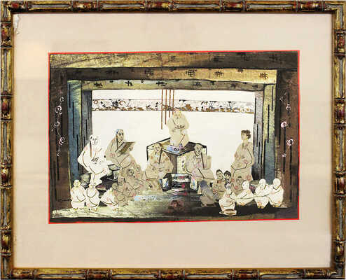 Суханов Борис Фёдорович. Эскиз декорации к постановке по сказке Г.Х. Андерсена «Соловей»